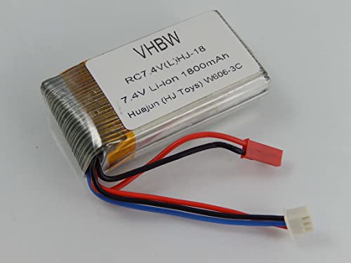 vhbw Li-Ion Akku 1800mAh (7.4V) kompatibel mit Drohne Multicopter Huajun W606-3C Quadrocopter von vhbw