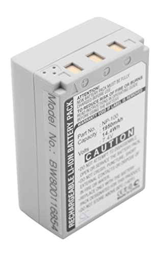 vhbw 1x Akku Ersatz für Casio NP-100L, NP-100 für Kamera (1950 mAh, 7,4 V, Li-Ion) von vhbw