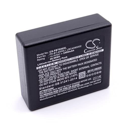 vhbw Li-Ion Akku 3400mAh (14.4V) kompatibel mit Drucker Kopierer Scanner Etiketten-Drucker Brother RuggedJet RJ4030, RJ4030-K, RJ4040, RJ4040-K von vhbw