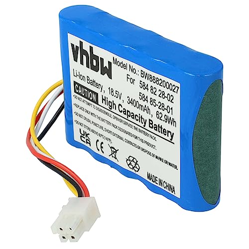 vhbw Li-Ion Akku 3400mAh (18.5V) kompatibel mit Husqvarna 584 82 28-02, 584 85 28-01 für Rasenroboter Rasenmäher von vhbw