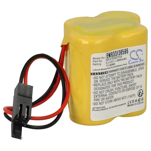 vhbw Akku kompatibel mit Ge Fanuc Amplifier Alpha iSV, Amplifier BETA iSV Raid-Controller (2900 mAh, 6 V, Li-Ion) - Ersatz für BR-2/3AGCT4A, A06B-6114-K504, A98L-0031-0025 von vhbw