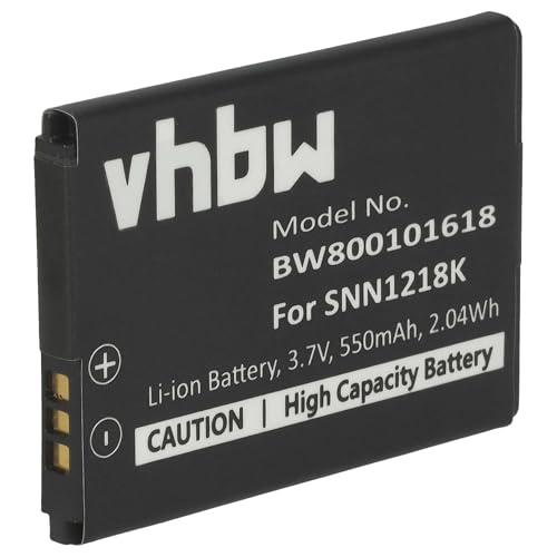 vhbw 1x Akku kompatibel mit Motorola WX160, Gleam Plus, Gleam, Gleam EX211, Gleam EX210, EX212 Handy Smartphone Telefon (550 mAh, 3,7 V, Li-Ion) von vhbw