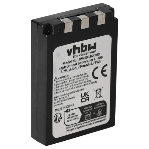 vhbw Li-Ion Akku 700mAh (3.6V) kompatibel mit Kamera Olympus Camedia C-50 Zoom, C-60 Zoom, C-70 Zoom, C-470 Zoom, C-5000 Zoom Ersatz für Olympus Li-10B, Li-12B. von vhbw