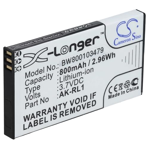 vhbw Li-Ion Akku 800mAh (3.7V) kompatibel mit Seniorentelefon, Handy Emporia Essence RL1, VF1C ersetzt AK-RL1. von vhbw