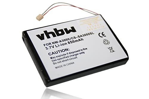 vhbw Li-Ion Akku 850mAh (3.7V) kompatibel mit Video, MP3 Player Sony NW-A3000 Ersatz für LIS1356HNPA, 1-756-608-21, 5Y30A1697. von vhbw