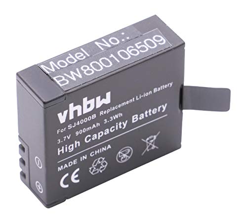 vhbw Li-Ion Akku 900mAh (3.7V) kompatibel mit Camcorder, Videokamera, Sportkamera EKEN H8, H8 Pro, H8R, H9, H9R von vhbw