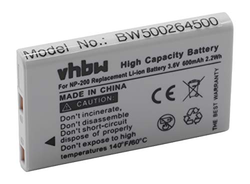 vhbw Akku kompatibel mit Minolta Dimage Xt Biz, X, Xg, Xi, Xt Videokamera Camcorder (700 mAh, 3,7 V, Li-Ion) - Ersatz für NP-200 von vhbw