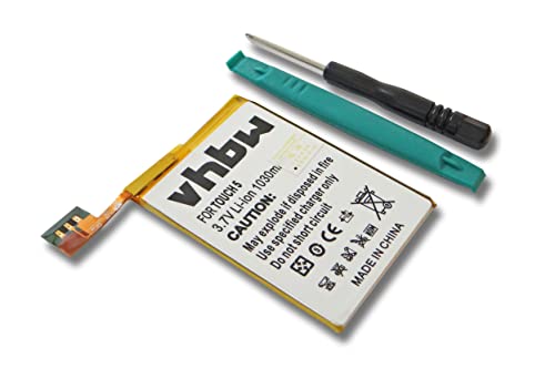 vhbw Li-Polymer Akku 1000mAh (3.7V) kompatibel mit MP3 Player, Video Apple IPod Touch 5G, 5th Generation, A1421, A1509 Ersatz für 616-0621, LIS1495APPCC von vhbw