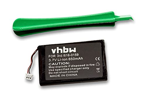 vhbw Li-Polymer Akku 850mAh (3.7V) kompatibel mit MP3-Player Musik Player Apple IPod A1040, M8948LL, M8948LL/A, M8948LLA, M8976LL, M8976LL/A, M8976LLA von vhbw