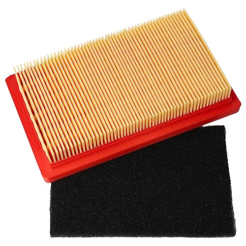 vhbw Luftfilter Set orange, schwarz kompatibel mit Thorx OHV 35, OHV 400, OHV 45, OHV 500, OHV 55, OHV 600 Rasenmäher von vhbw