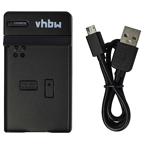 vhbw Micro-USB Ladegerät kompatibel mit Samsung Galaxy XCover GT-S5690, GT-S5820, GT-S5838 Handy-Akku - Ladeschale + Micro-USB-Kabel von vhbw