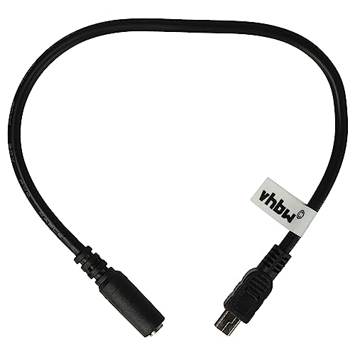 vhbw Mini USB Klinke Kabel kompatibel mit GoPro Hero 5 Session, 6, 7, 6 Black, 7 Silver, 7 White, 8 Black, Fusion Kamera - Adapterkabel, Schwarz von vhbw