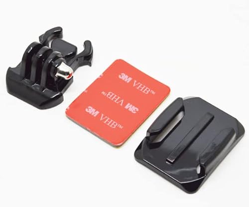 vhbw Montageplatte kompatibel mit Garmin Virb Action Camera, Elite E1GR Actioncam - selbstklebend, für Diverse Oberflächen (gewölbt) von vhbw