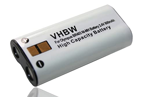 vhbw NI-MH Akku 800mAh (2.4 V) kompatibel mit Diktiergerät Olympus DS-2300, DS-3300, DS-4000, DS-5000, DS-5000id Ersatz für BR-402, BR-403. von vhbw