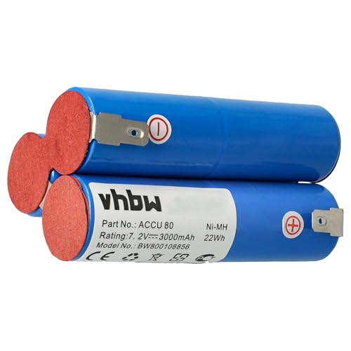vhbw 1x Akku kompatibel mit Wolf Strauchschere BS80 Werkzeug (3000 mAh, NiMH, 7,2 V) - Ersatz für BS80 vhbw 1x Akku kompatibel mit Wolf Strauchschere BS80 Werkzeug (3000 mAh, NiMH, 7,2 V) - Ersatz für BS80 von vhbw