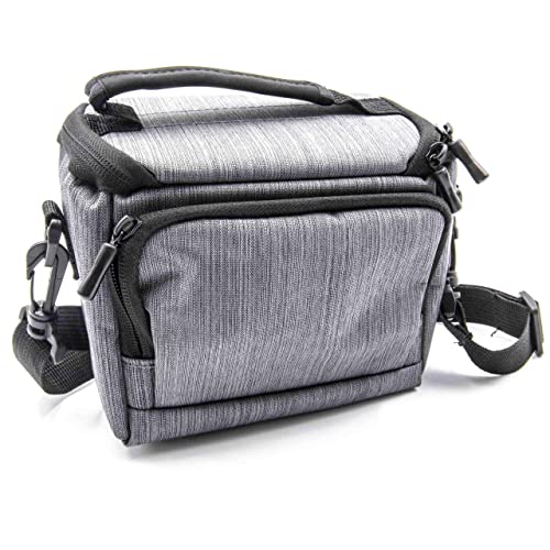vhbw Polyester Foto-Tasche grau kompatibel mit Kamera Sony Cybershot DSC-H200, DSC-H300, DSC-H400, DSC-HX300, DSC-HX400, DSC-HX400V, DSC-HX50, DSC-HX50V von vhbw