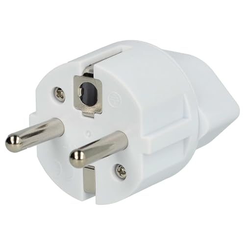 vhbw Reisestecker Adapter Typ J, SN 441011 (Euro-Stecker auf Schweizer-Buchse/CH Stecksystem) - Reiseadapter, Weiß, Max. 250 V / 2500 W von vhbw