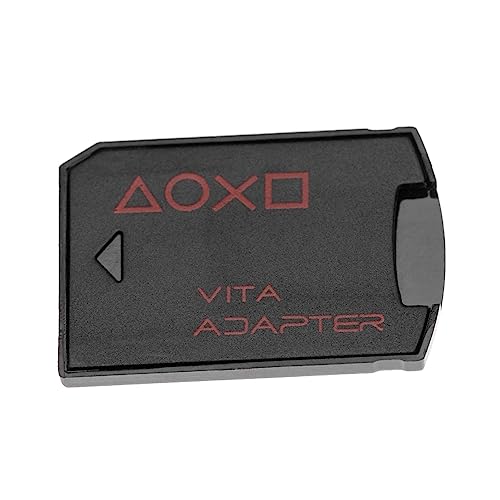 vhbw SD Kartenadapter kompatibel mit PlayStation Vita 1000 Spielekonsole - SD Speicherkarten Konverter, Schwarz von vhbw