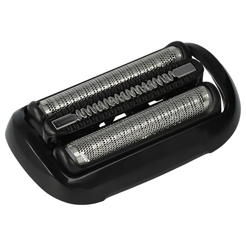 vhbw Scherkopf (1x Scherfolie, 1x Schermesser) kompatibel mit Braun 60-N1200s, 60-N4500cs, 60-N4820cs Rasierer, Schwarz, Silber von vhbw