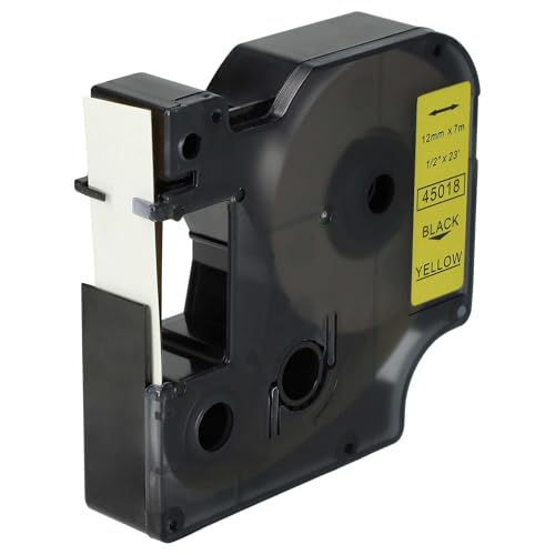 vhbw Schriftband-Kassette Ersatz für Dymo 45018, D1 für Etiketten-Drucker 12mm Schwarz auf Gelb vhbw Schriftband-Kassette Ersatz für Dymo 45018, D1 für Etiketten-Drucker 12mm Schwarz auf Gelb von vhbw