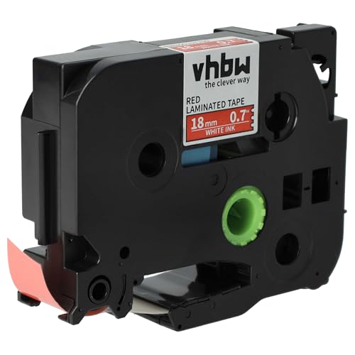 vhbw Schriftband-Kassette kompatibel mit Brother PT 1000 BTS, 1000 F, 1800 E, 1850 CC, 1850, 1800, 1750 Etiketten-Drucker 8m x 18mm Weiß auf Rot vhbw Schriftband-Kassette kompatibel mit Brother PT 1000 BTS, 1000 F, 1800 E, 1850 CC, 1850, 1800, 1750 Etiketten-Drucker 8m x 18mm Weiß auf Rot von vhbw