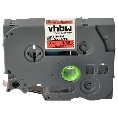 vhbw Schriftband-Kassette kompatibel mit Brother PT 340C, 310 Series, 310CC, 350, 340, 320, 330 Etiketten-Drucker 9mm Schwarz auf Rot, Extra Stark vhbw Schriftband-Kassette kompatibel mit Brother PT 340C, 310 Series, 310CC, 350, 340, 320, 330 Etiketten-Drucker 9mm Schwarz auf Rot, Extra Stark von vhbw
