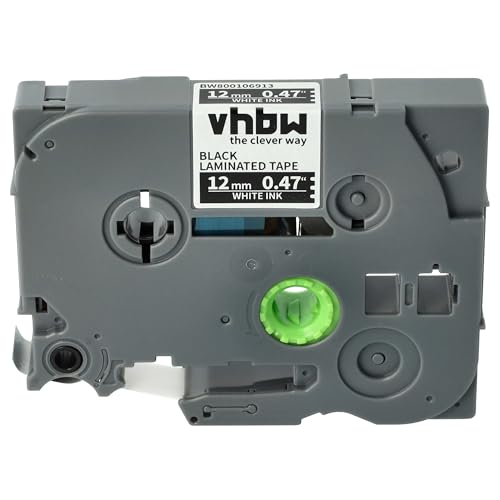 vhbw Schriftband-Kassette kompatibel mit Brother PT 900, 7100, 7100VP, 550A, 9000-Serie, 580C, 7500VP, 7600VP Etiketten-Drucker 12mm Weiß auf Schwarz vhbw Schriftband-Kassette kompatibel mit Brother PT 900, 7100, 7100VP, 550A, 9000-Serie, 580C, 7500VP, 7600VP Etiketten-Drucker 12mm Weiß auf Schwarz von vhbw