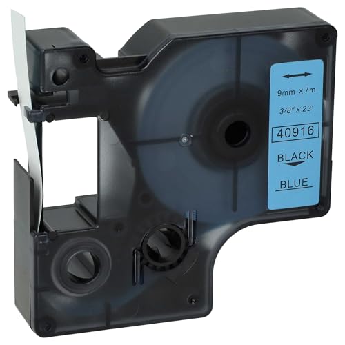 vhbw Schriftband-Kassette kompatibel mit Dymo LabelPoint 100, 150, 200, 250, 300, 350 Etiketten-Drucker 9mm Schwarz auf Blau vhbw Schriftband-Kassette kompatibel mit Dymo LabelPoint 100, 150, 200, 250, 300, 350 Etiketten-Drucker 9mm Schwarz auf Blau von vhbw