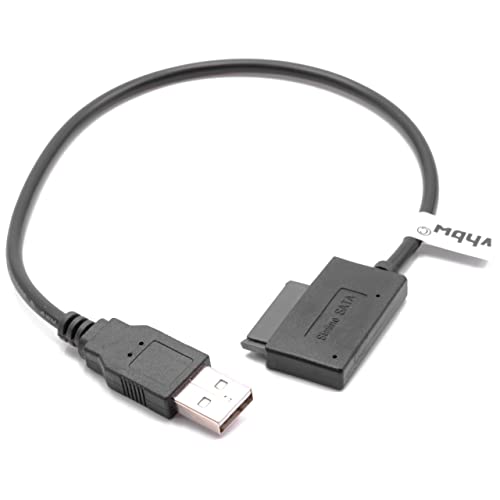 vhbw Slimline SATA II 13 Pin CD DVD Laufwerk auf USB Adapter Adapterkabel von vhbw