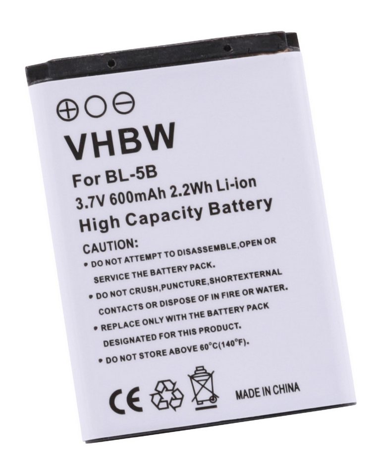 vhbw Smartphone-Akku Ersatz für Baugleiche Originalteilebezeichnung Ispan BTA002 für Mobilfunk / Foto Kompakt / Navigation Sport & Outdoor (600mAh, 3,7V, Li-Ion) 600 mAh von vhbw