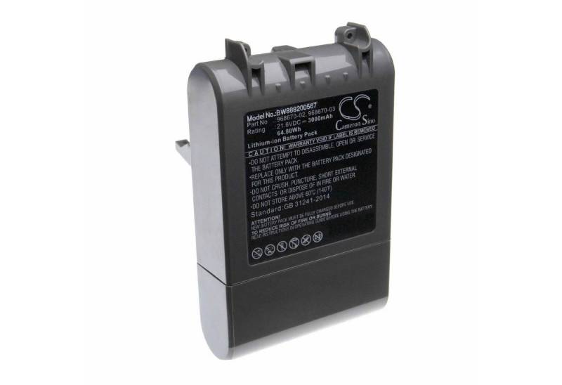 vhbw Staubsauger-Akku passend für Dyson V7, V7 Animal, SV11, V7 Motorhead Pro Staubsauger / Haushalt Staubsauger (3000mAh, 21,6V, Li-Ion) 3000 mAh von vhbw