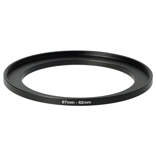 vhbw Step-Up-Ring Adapter von 67 mm auf 82 mm für Kamera Objektiv - Filteradapter, Metall, Schwarz von vhbw