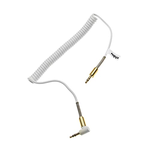 vhbw Stereo Audio Kabel Adapter kompatibel mit Sony 1ADAC, MDR-10R Kopfhörer - 3,5 mm auf 3,5 mm Klinkenstecker, Vergoldet, Gewinkelt Gold Weiß von vhbw