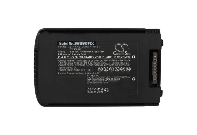 vhbw kompatibel mit Zebra TC57x, TC78, TC53e, TC58e, TC73, TC53e-RFID, TC58 Tablet-Akku Li-Ion 6600 mAh (3,85 V) von vhbw