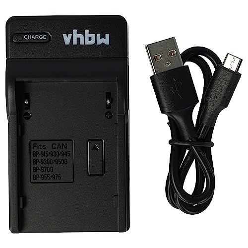 vhbw USB Akkuladegerät kompatibel mit Canon BP-911, BP-914, BP-915, BP-924, BP-927, BP-930 Digitalkamera, Camcorder, Action Cam-Akku - Ladeschale von vhbw