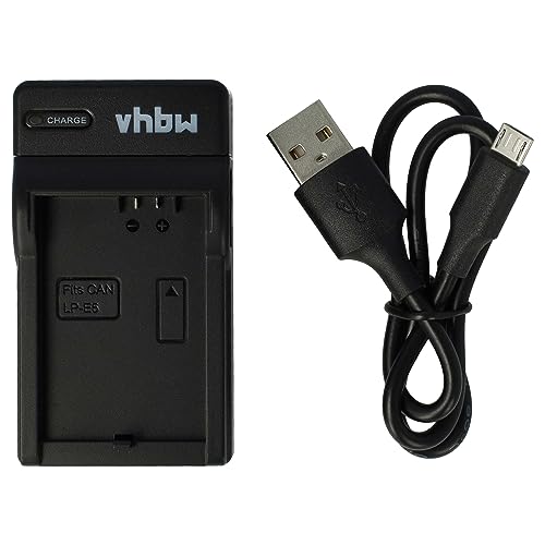 vhbw USB Akkuladegerät kompatibel mit Canon LP-E5 Digitalkamera, Camcorder, Action Cam-Akku - Ladeschale von vhbw