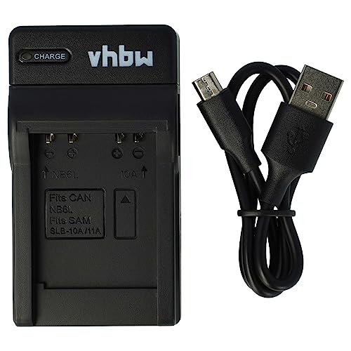 vhbw USB Akkuladegerät kompatibel mit Canon Powershot SX520 HS, SX530 HS, SX600 HS, SX610 HS, SX700 HS, SX710 HS Digitalkamera-Akku - Ladeschale von vhbw