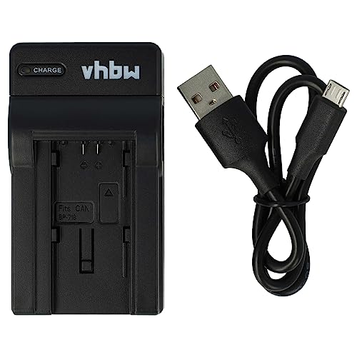 vhbw USB Akkuladegerät kompatibel mit Canon Vixia HF R300, HF R62 Digitalkamera, Camcorder, Action Cam-Akku - Ladeschale von vhbw