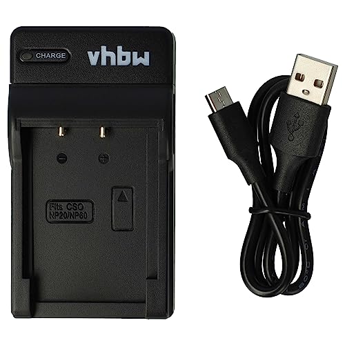 vhbw USB Akkuladegerät kompatibel mit Casio NP-20, NP-20A, NP-20DB, NP-20DBA, NP-60 Digitalkamera, Camcorder, Action Cam-Akku - Ladeschale von vhbw