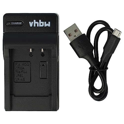 vhbw USB Akkuladegerät kompatibel mit Fujifilm Finepix Real 3D W3, X10, XP150, XP200 Digitalkamera, Camcorder, Action Cam-Akku - Ladeschale von vhbw