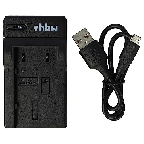 vhbw USB Akkuladegerät kompatibel mit JVC BN-VF808, BN-VF808U, BN-VF908, BN-VF815 Digitalkamera, Camcorder, Action Cam-Akku - Ladeschale von vhbw