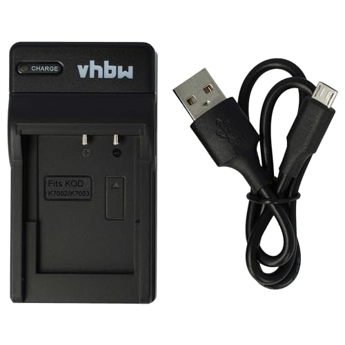 vhbw USB Ladegerät kompatibel mit Kodak EasyShare V530, V603 Kamera Camcorder/Akku - Ladeschale, Ladeanzeige, 4,2 V von vhbw