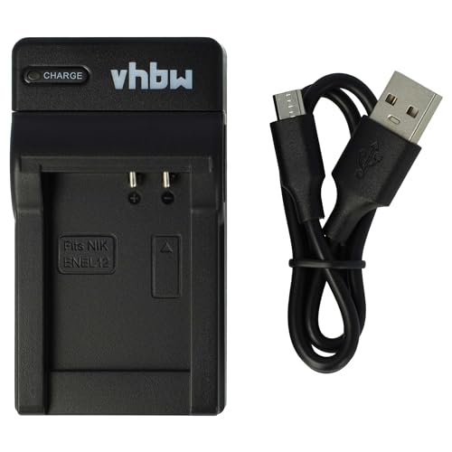 vhbw USB Akkuladegerät kompatibel mit Nikon CoolPix S1000, S1000pj, S1100, S1100pj, S1200 Digitalkamera, Camcorder, Action Cam-Akku - Ladeschale von vhbw