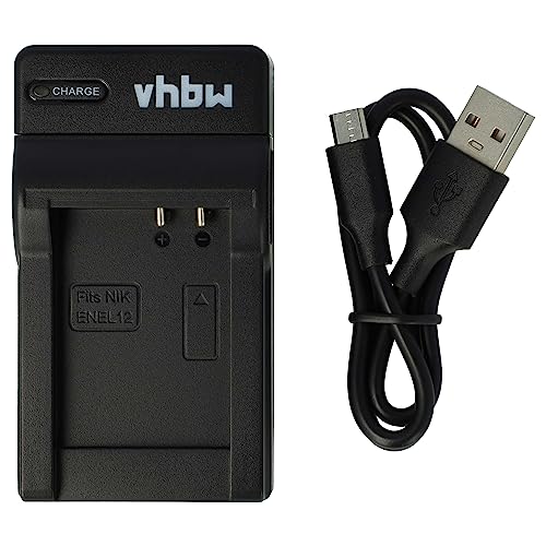 vhbw USB Akkuladegerät kompatibel mit Nikon CoolPix S31, S9400, S9500, S9700, A900 Digitalkamera, Camcorder, Action Cam-Akku - Ladeschale von vhbw