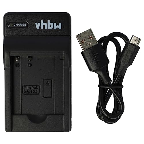 vhbw USB Akkuladegerät kompatibel mit Panasonic DMW-BCK7, DMW-BCK7E, DMW-BCK7PP Digitalkamera, Camcorder, Action Cam-Akku - Ladeschale von vhbw