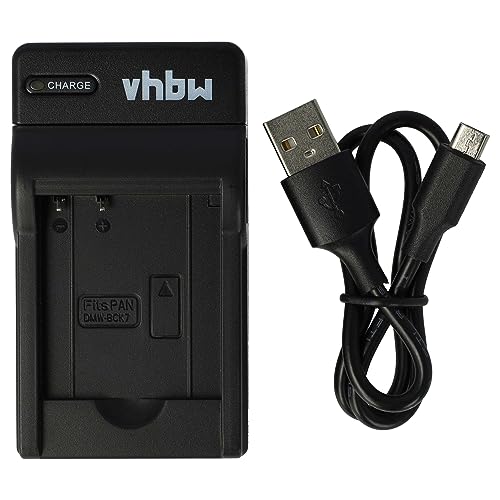 vhbw USB Ladegerät kompatibel mit Panasonic Lumix DMC-FX90, DMC-FX90K, DMC-S1, DMC-S1A Kamera Camcorder/Akku - Ladeschale, Ladeanzeige, 4,2 V von vhbw