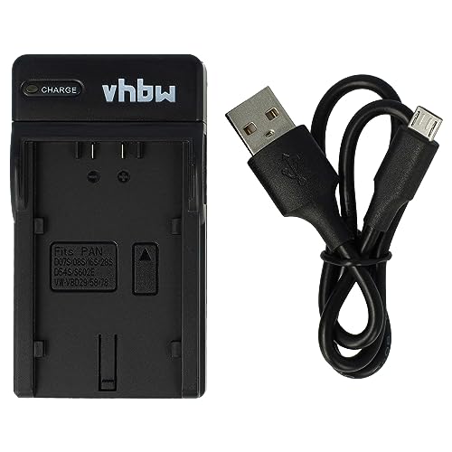 vhbw USB Ladegerät kompatibel mit Panasonic NV-DS33, NV-DS35, NV-DS37, NV-DS38 Kamera Camcorder/Akku - Ladeschale, Ladeanzeige, 8,4 V von vhbw