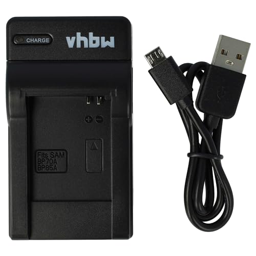 vhbw USB Akkuladegerät kompatibel mit Samsung ES78, ES80, ES90, ES91, MV800, PL20, PL80 Digitalkamera, Camcorder, Action Cam-Akku - Ladeschale von vhbw