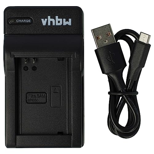 vhbw USB Akkuladegerät kompatibel mit Samsung NX200, NX300, NX2000, NX1000, NX300M, NX210 Digitalkamera, Camcorder, Action Cam-Akku - Ladeschale von vhbw