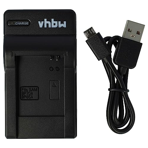 vhbw USB Akkuladegerät kompatibel mit Samsung PL90, PL100, PL120, PL170, PL171, PL200 Digitalkamera, Camcorder, Action Cam-Akku - Ladeschale von vhbw